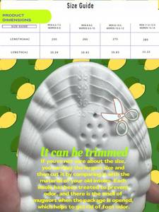lot 18482 image: Insoles for Women man,Cloud Soles for Men Women,4D Cloud Soles for Men,Anti Fatigue, Shock Absorption, Foot Pain Relief (Gray, S)