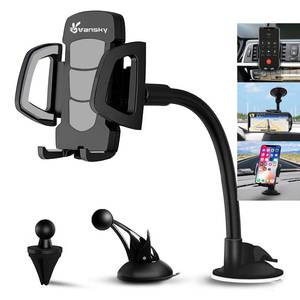 lot 18486 image: Vansky Car Phone Holder Mount, 3-in-1 Universal Cell Phone Holder Car Air Vent Holder Dashboard Mount Windshield Mount Fit for iPhone 17 16 15 14 13 Pro Max, Samsung S24 S23 LG Sony and More
