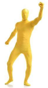lot 18489 image: Howriis Full Bodysuit Unisex Spandex Zentai Costume - Stretch Adult Disappearing Man Body Suit for Halloween & Cosplay (Yellow, XXL)