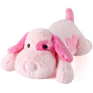 lot 19205 image: meowtastic Pink Dog Weighted Stuffed Animals - 22 Inch 4.5 Pounds Weighted Plush Dog Stuffed Animals - Big Stuffed Dog Plush Pillow - Cute Plush Toys Gifts for Kids & Adults (22 4.5 lbs)(Missing an Eye)