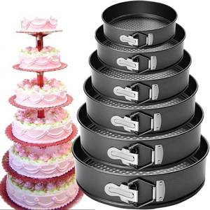 lot 19206 image: Yetthpowr 6PCS Springform Pan Round Non Stick Cheesecake Pan Durable Cake Baking Pans with Removable Bottom Cake Molds for Baking