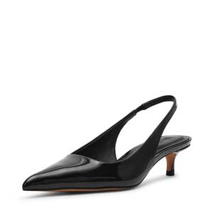 lot 19230 image: Steve Madden Womens Kittie, Black Patent, 8 (Slightly Worn)