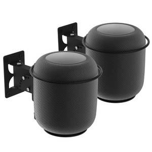 lot 19263 image: Yibracki Heavy Duty 2-Pack Speaker Wall Mount for HomePod 1st Wall Mount, Adjustable Swivel & Tilt Mounts for HomePod Gen 1, for HomePod 1st Mounting Brackets with Hardware Kit (Black)