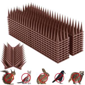lot 19281 image: Bird Spikes, 20 Packs Bird Deterrent, Raccoon and Squirrel Deterrent, for Outdoor Repelling Birds and Reptiles, Squirrel Spikes for Fences and Roofs to Keep Birds Away��Brown��