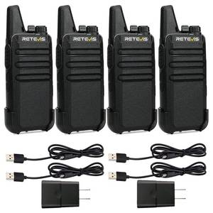 lot 19282 image: Retevis RT22 Two Way Radio Long Range Rechargeable,Portable 2 Way Radio, USB-C Charging, Handsfree Walkie Talkies for Adults Cruise Hiking Camping(4 Pack) (Missing Pieces)