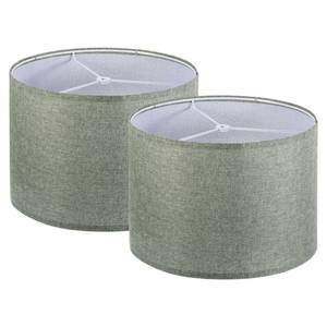 lot 19287 image: PATIKIL Drum Lamp Shades Set of 2, 13x13x9 Linen Round Lamp Shade for Table Lamps Easy Assembly Lampshade for Table Lamps Floor Lamps Bedside, Gray Green