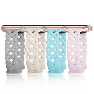 lot 20303 image: Slim Silicone Bands Compatible with Apple Watch Band 40mm 38mm 41mm 44mm 45mm 46mm 49mm 42mm Women Floral Breathable Braided Lace Thin Sport Strap Replacement Wristbands iWatch SE Series 11 10 9 8 7 6 5 4 3 ultra 2