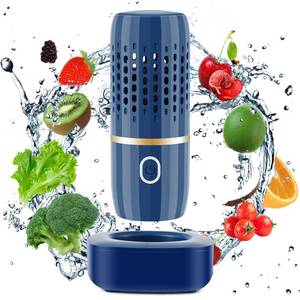 lot 20304 image: Cudinham Fruit and Vegetable Purifier Cleaner Washing Machine Capsule Shape Disinfection OH-ion Purification Technology for Cleaning Veggie Grains Rice Meat Seafood, Blue