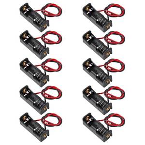 lot 20314 image: AEDIKO 10pcs A23 Battery Holder 23A Battery Holder with Wire 12V Battery Holder Spring Clip Case Black Plastic Housing