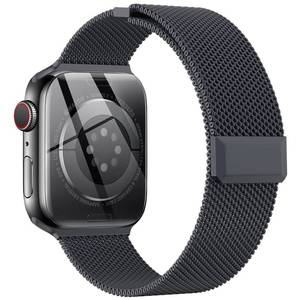 lot 20316 image: EPULY Compatible with Apple Watch Band 38mm 40mm 41mm 42mm Series 10 11, Stainless Steel Mesh Loop Magnetic Clasp Bands for iWatch Series 9 8 7 6 5 4 SE3 2 Women Men - 42414038mm Space Gray