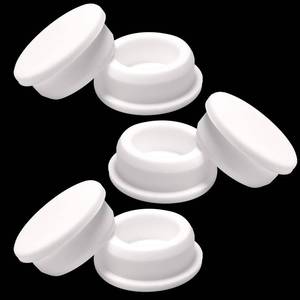 lot 20332 image: BOPOREAE 6 Pcs 31.3 mm Silicone Rubber Plug for 30.3-31.3 mm 1-316-114 in Round Holes, Waterproof T Type Rubber Stoppers, Soft Flexible Snap-On Seal Plugs Tube Pipe End Cover Caps Insert, White