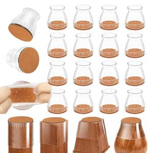 lot 20341 image: Chair Leg Floor Protectors, 24 Pack Silicone Furniture Pads for Hardwood Floors, Anti-Scratch Furniture Sliders Felt Pads, Noise-Reducing Chair Feet Covers, Table Legs Fit Sizes to(0.51 to 0.89) (Missing Pieces)