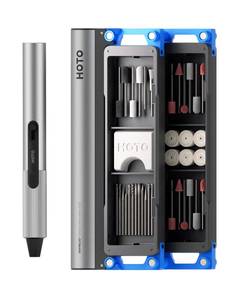 lot 20344 image: HOTO SNAPBLOQ R-A04 Mini Rotary Tool Kit, Cordless or Corded, Brushless Precision Engraving Pen, 22000RPM Variable Speed, 38 Accessories for 3D Printer Sanding, Polishing, Drilling, Carving DIY Craft