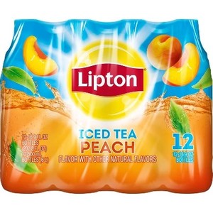 lot 118 image: Lipton Peach Iced Tea - 12pk16.9 fl oz Bottles. BB February 2026