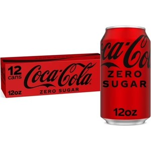 lot 204 image: Coca-Cola Zero Sugar Soda Pop Fridge pack Cans, 12 fl oz, 12 pack. BB November 2025