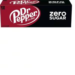 lot 214 image: Dr Pepper Zero Sugar 12 Pack. BB July 2026