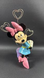 lot 131 image: Disney Minnie Mouse with Heart Photo Clips Approximately 6 inches Tall
