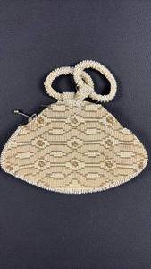 lot 143 image: Vintage Art Deco Made in Czechoslovakia Glass Beaded 1930s Mini Flapper Bag