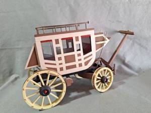 Vintage Wooden Stage Coach - Detailed