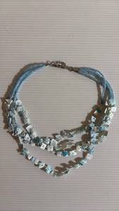 lot 45 image: Shell and Bead Necklace with Lobster Claw Clasp