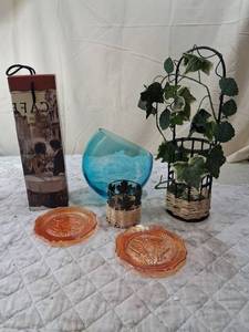 lot 2 image: Home Decor Collection Bundle with Glassware and Plant Accessories