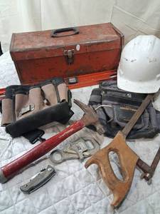 lot 17 image: Kennedy Manufacturing Kits Tool Box with Hand Tools and Construction Equipment Collection
