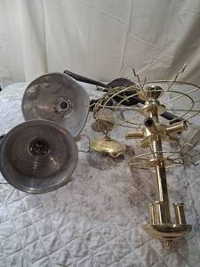 lot 36 image: Industrial Pendant Light Collection Mixed Metal Ceiling Fixtures
