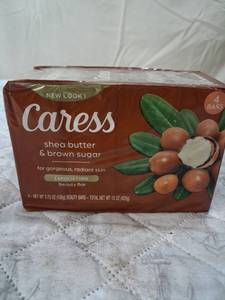 lot 45 image: Caress Shea Butter Brown Sugar Exfoliating Beauty Bars 4 Pack