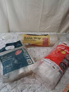 lot 53 image: Home Protection Bundle - Drop Cloths, Bubble Wrap, House Wrap