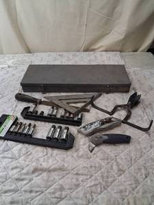 lot 55 image: Mixed Tool Collection with Metal Case and Socket Sets