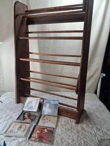 lot 62 image: Wood CD Rack and Classical Music CD Collection