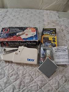 lot 79 image: Bicor Hand-Held Sewing Machine with Leather and Vinyl Repair Kit
