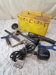 lot 128 image: Craftsman Hand Tool Collection with Yellow Storage Case