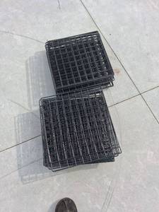 lot 143 image: Black Wire Metal Storage Baskets Set