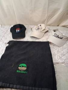 lot 158 image: Golf Cap Bundle with Titleist Visor and Willowbend Golf Towel