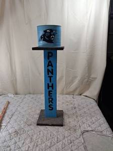 lot 187 image: Carolina Panthers NFL Wooden Beer Tap Handle
