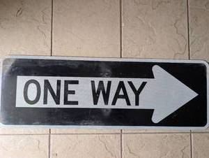 lot 1451 image: ONE WAY Traffic Direction Street Sign