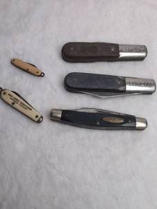 lot 1513 image: Barlow Folding Pocket Knife Collection with Dick Handy Chevy-Olds Promotional Knife