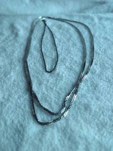 lot 2034 image: Black Chain  Long Necklace Lot - 2 ct