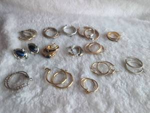 lot 2036 image: Mixed Gold and Silver Tone Earring Collection