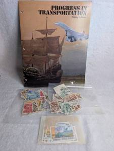 lot 3516 image: Progress in Transportation Stamp Album Kit with International Stamp Collection