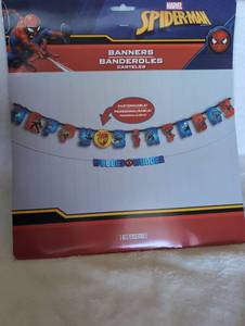 lot 5005 image: Marvel Spider-Man Customizable Letter Banner Party Decoration Kit