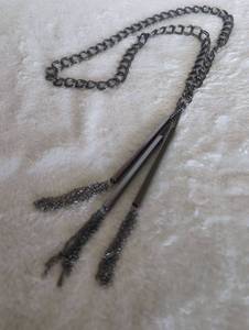 lot 5022 image: Black Long Chain Necklace