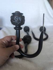 lot 5058 image: Heavy Metal Curtain Tie-Back Hardware Set