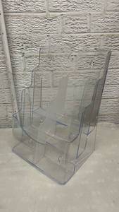 lot 301 image: Clear Acrylic Brochure Display Holder - Retail $15