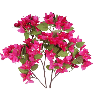 lot 345 image: Pink Bougainvillea Artificial Flower Stems - 2Pc - Retail $15