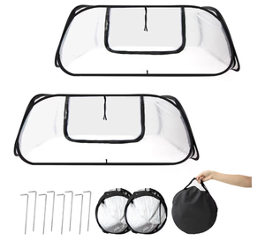 lot 358 image: Garden Row Accelerator Plants Cover, Garden Covers for Raised Beds, Waterproof Insect Bird Barrier Plant Net Cage for Protecting Fruits Vegetable Seedlings Row (2 Pcs)