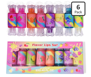 lot 366 image: Mebtmel Cute Lip Gloss for Kids, 6PCS Glitter Girls Lip Gloss Set with Shape of Candy, Assorted Flavors Hydrating Lip Balm Party Favor Make-up for Girls and Teens Ages 8-12 - Retail $9