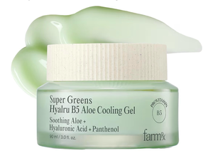 lot 367 image: Farm Rx Super Greens Hyalru B5 Aloe Cooling Gel Cream (3fl oz) - Ultra-Lightweight Moisturizer, Plumping Hydration. Korean Skin Care. Hyaluronic Acid, Panthenol, Vegan. - Retail $36