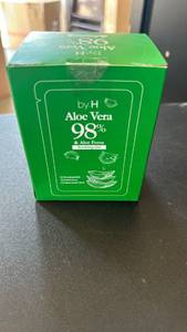 lot 371 image: by.H Travel Size Aloe Vera Gel Mini Packs- TSA-Friendly Organic Soothing Gel for Face & Body - 98% Pure Aloe Gel Packets, Sunburn Relief, Non-Greasy, Portable Travel Packet - Retail $15